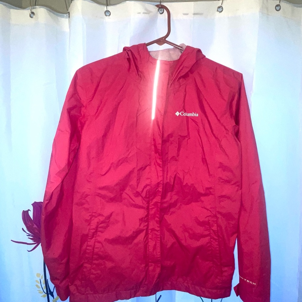 Columbia Pink Mesh Lined Arcadia Rain Jacket KIDS Size 14/16
